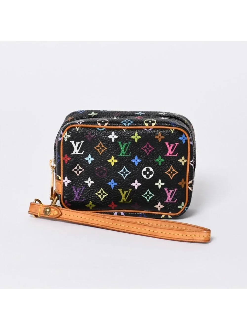 Louis Vuitton Pouch Trousse Wapiti Monogram Multicolor Black Takashi Murakami